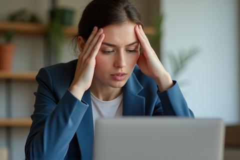 Person practicing for an interview